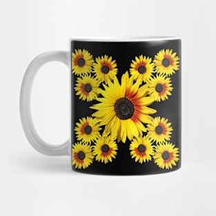 sunflower pattern blooming sunflowers blossoms floral bloom Mug